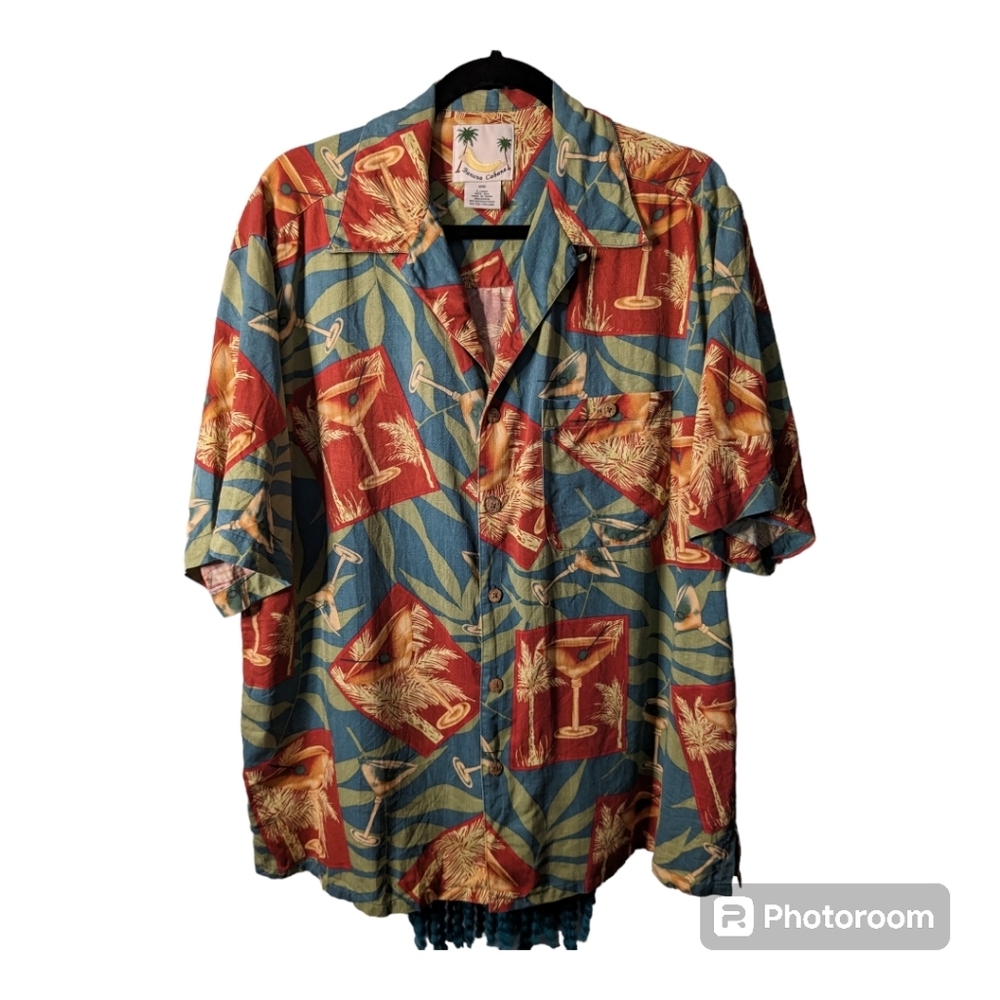 Banana Cabana Martini Time Button Down - Picture 2 of 6